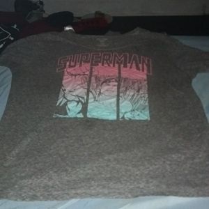 Grey short sleeve Superman shirt